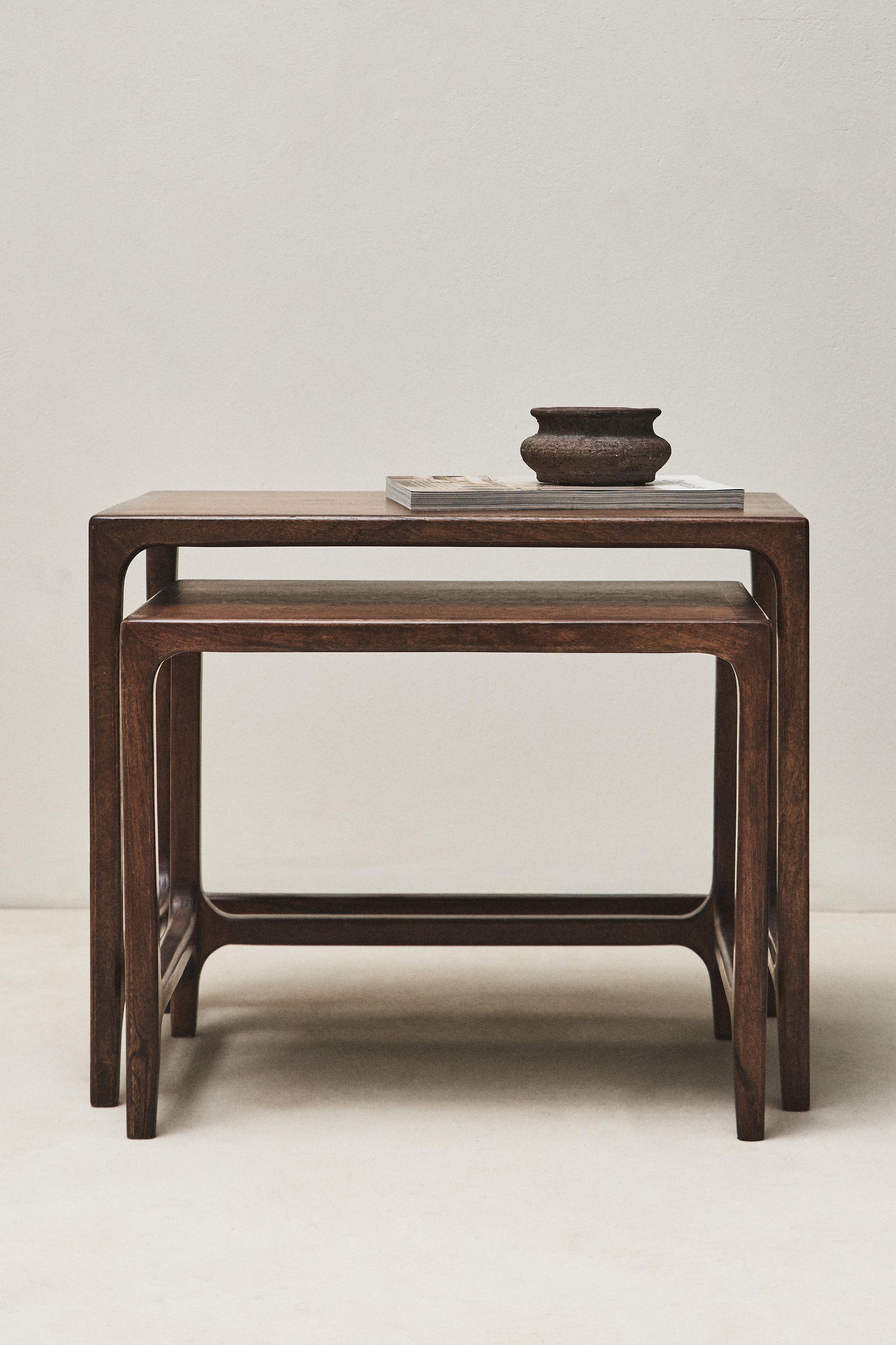 TABLES GIGOGNES AUXILIAIRES EN BOIS (ENSEMBLE DE 2)